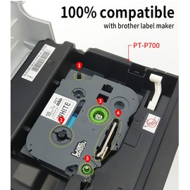 Label Orison Label Tape Compatible with Brother Ptouch TZ241 TZe-241 18mm Tz Tze Tape Cartridge Refills for PT-D400 PT-D600 PT-1880C Label Maker, Black on White, 0.7" (18mm) x 26.2ft (8m),4Pack