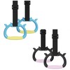Auto-plaza 2 Pairs Gymnastics Rings, Adjustable Strap Strength Training Pulling