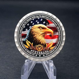 Military Challenge Coins Thank You for Your Service Military Favors Challenge Coins Military Appreciation Coins (Silvery)