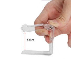 DUBENS, Tablecloth Clips, Pack of 8 Tablecloth Clips Table Clamp Table Cloth Holder Transparent Plastic Tischtuschhalter with Spring for Tabletops Up To 4.5 cm