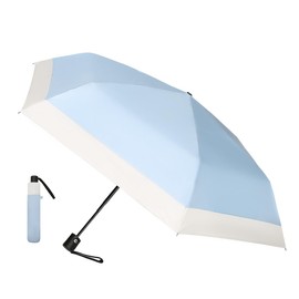 soribia Sun Umbrella, UV Protection, 100% Light Blocking, Folding, JIS Certified, Heat Shielding Folding Umbrella, One-Touch Automatic Opening/Closing, Compact, Lightweight, Folding Parasol, UV