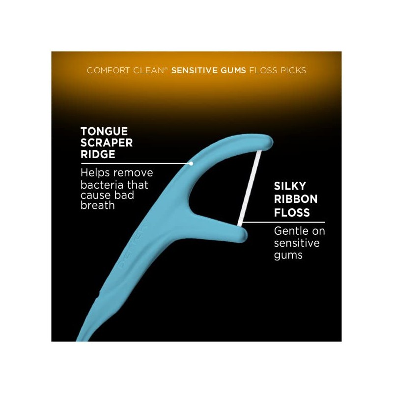 Dentek Floss Picks Comfort Clean Sensitive Gums Floss Picks, Soft