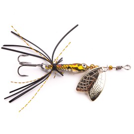 Spro Larva Mayfly Micro Bass Spinner for Spin Fishing, 5 cm, 4 g, Colour: Brown Trout