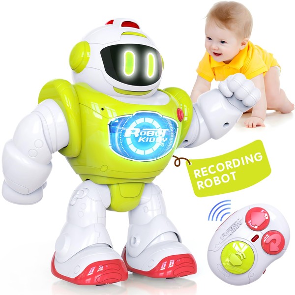 1 Year Old Toys for Boys Girls Gifts: Remote Control Robot Baby Toys for 1 Year Old | Musical Light up Poseable Recording Toys for 12 Months | Interactive Toddlers Toys for 1 Year Old Birthday Gift