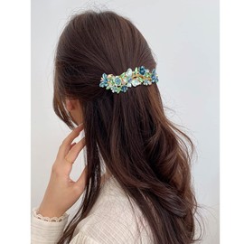 inSowni Paquete de 4 pinzas para el cabello con diamantes de imitación, estilo retro, vintage, mariposa, metal, estilo francés, cocodrilo, broches para el pelo, accesorios para mujeres y niñas