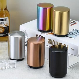 Stainless Steel Magnetic Beer Bottle Opener - Seamless, Automatic Cap Lifter for Home & Kitchen Use - Perfect for Holidays & Oktoberfest - Color: Colorful