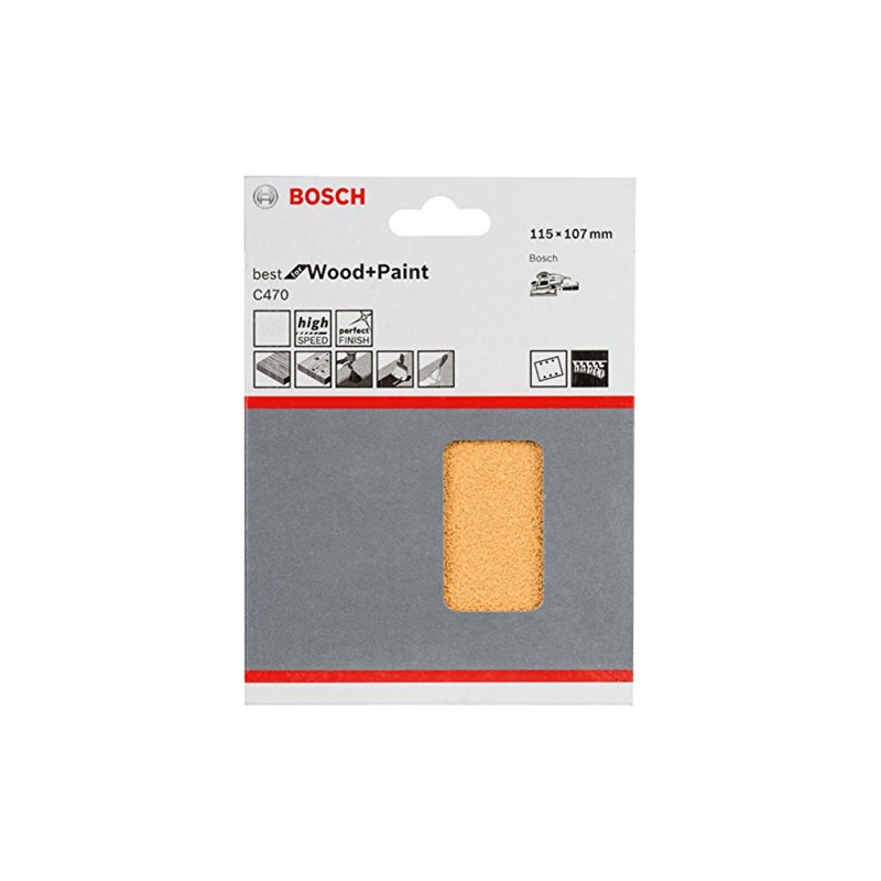 Bosch 2608607457 Wood Top Velcro 6 hole115x107 G80, 115 x