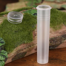 Artibetter Clear Floral Tube Flower Water Tube Clear Tube Test Tube Vase Flower Container Plastic Tube Small Bottle Flower Craft Supply 50pcs for Florist