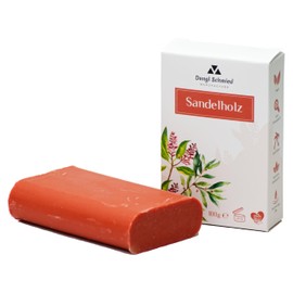 Dungl Schmied feste Seife Sandelholz - Handmade Soap - Naturseife ohne Palmöl - Pflegeseife - Körperseife für alle Hauttypen - milde Peeling Seife handgemacht - Seifenstück mit natürlichem Duft