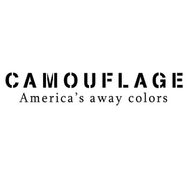 Camouflage America's Away Colors Funny War Patriot 8" Vinyl Sticker Car Decal (8" Black)