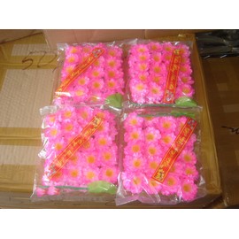 made in Vietnam Plastic Artificial Pink Flower (HOA Dao) 4 Bags