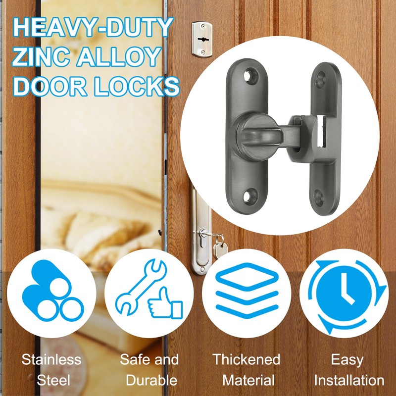PATIKIL 2 Pack Flip Sliding Door Latch Safety Bar Gate