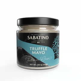 Sabatino Truffle Mayo – Gourmet Black Truffle Infused Mayonnaise | Rich & Creamy Spread for Sandwiches, Burgers, Dipping, & More | All-Natural Ingredients | 7.06oz Jar