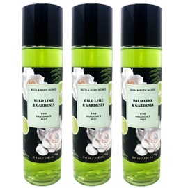 Bath Wild Lime and Gardenia Gift Set Trio - Includes 3 Fine Fragrance Mist - Full Size
