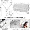 Conjuntos de joyería de Cristal, Embrague de Plata, Collar y