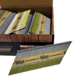 3" x .120 Smooth Shank Framing Nails, Paper Strip Collated, Clipped Head, Hot Dip Galvanized (30-34 Degree) - 2500pcs Box (DHSNS-3.120)