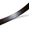 KIETH Men's Shrink Leather Double Stitched Belt, Genuine Leather, Dark