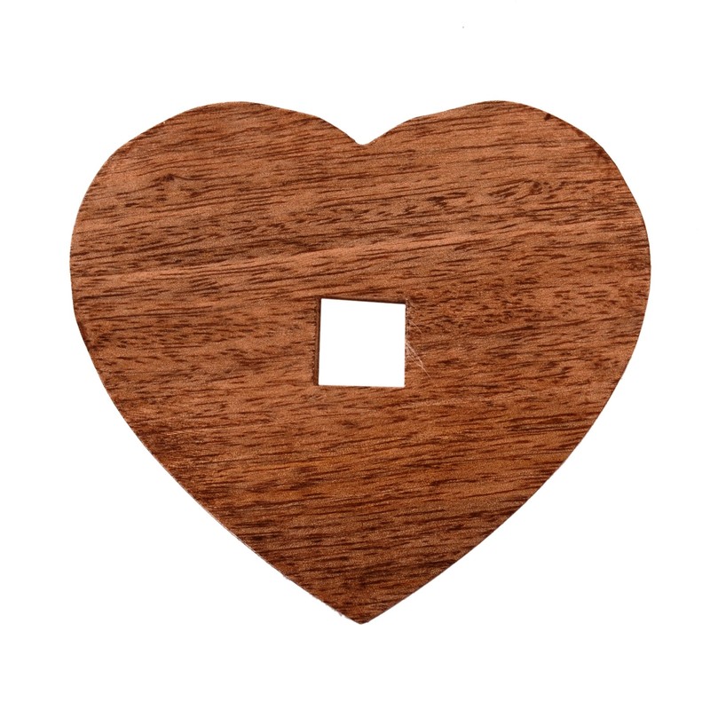 Purpledip Wooden Coasters 'Stacked Hearts': Unique Dining Accessory, Housewarming Gift