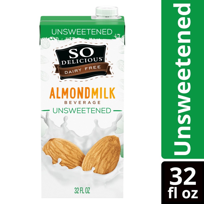 So Delicious Dairy Free Shelf-Stable Almond Milk, Unsweetened, Vegan, Non-GMO