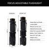 MODOAO LED Flashlight, Zoomable Waterproof Flashlights, Adjustable Focus, 3 Modes
