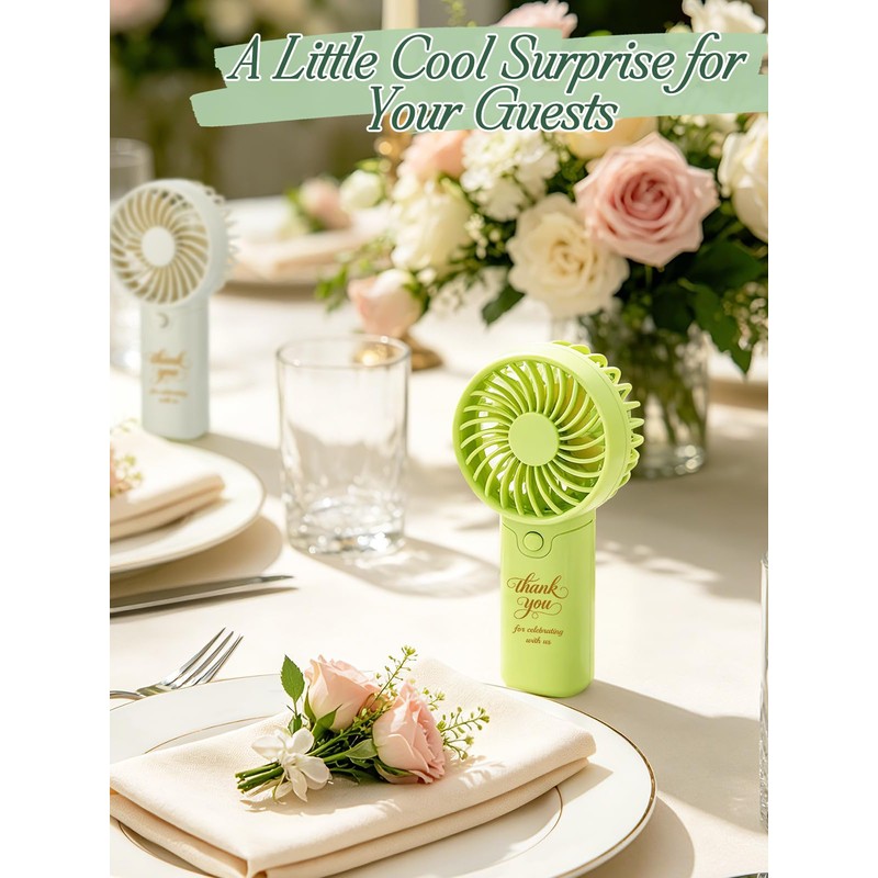 Beeplove 24pcs Colorful Mini Fans Bulk Wedding Favors for Guests