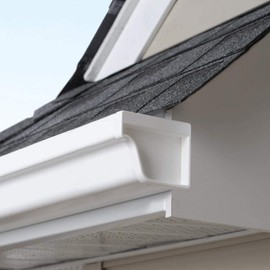 Gutter End Cap, K-Style, Traditional, Vinyl, White, 2-Pc., 5-In.