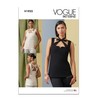 Vogue Misses' Sleeveless Top Sewing Pattern Kit, Design Code V1922,