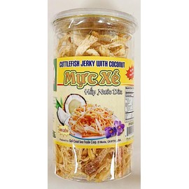 Cuttlefish Jerky with Coconut, Vietnamese Style Snack, 7Oz