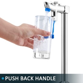 Favorpo Glass Filler 10 Inches Deck Mount Faucet Glass Filling Station Water Station for Restaurants Kitchen Bar G1/2" Male with 3 Connector Adapter Brass Structure