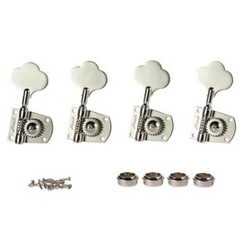 KAISH Nickel Cloverleaf Bass Tuners Bass Tuning Machines Bass Tuning Keys for Standard/Highway One Series Jazz J Bass/Precision P Bass