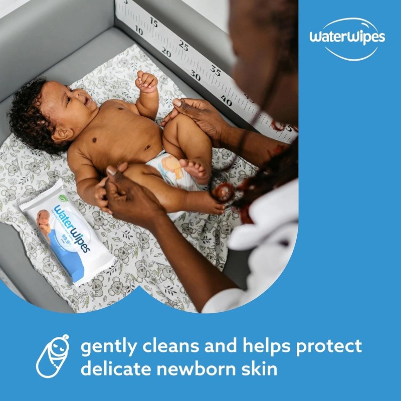 WaterWipes Plastic-Free Original Baby Wipes, 99.9% Water Based Wipes, Unscented