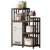 jarrvz 6-Tier Kitchen Bakers Rack, Freestanding Mini Fridge Stand Height