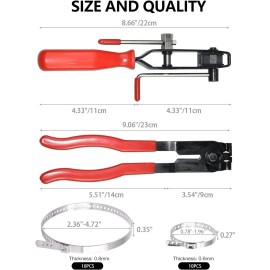 Kytree 22Pcs CV Boot Clamp Pliers Set Cv Axle Removal Tool Joint Ear Red