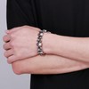 Klapgo Ghost Head Skull Bracelet for Men with Red Eyes