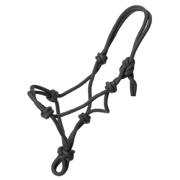 Tough 1 Miniature Poly Rope Tied Halter, Black, Medium