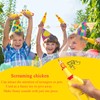 GAJPBLK 6 Pack Rubber Screaming Chicken Toy Yellow Rubber Squeaking