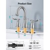 Kicimpro 3 Hole Bathroom Faucet with Pop -Up Drain for