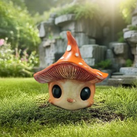ZenQeek Mushroom Decor, Garden Gnomes Outdoor, Gnomes Decorations for Yard, Mushroom Decor for Home Fairy Garden Lawn Ornaments Desk Living Room