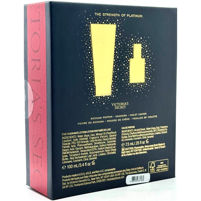 VICTORIA'S SECRET VS HIM PLATINUM 2 PCS GIFT SET FOR