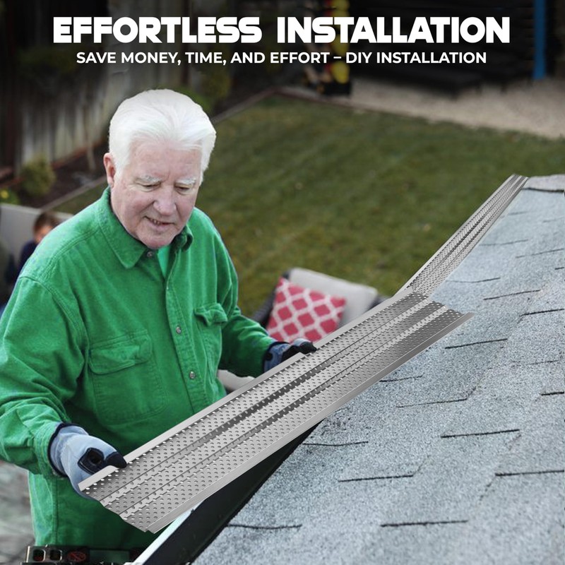 Waterlock 5" Gutter Guards Leaf Protection, Domestic Aluminum Gutter Covers