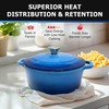 MUELLER HOME 4.5 QT Enameled Cast Iron Dutch Oven, Heavy-Duty
