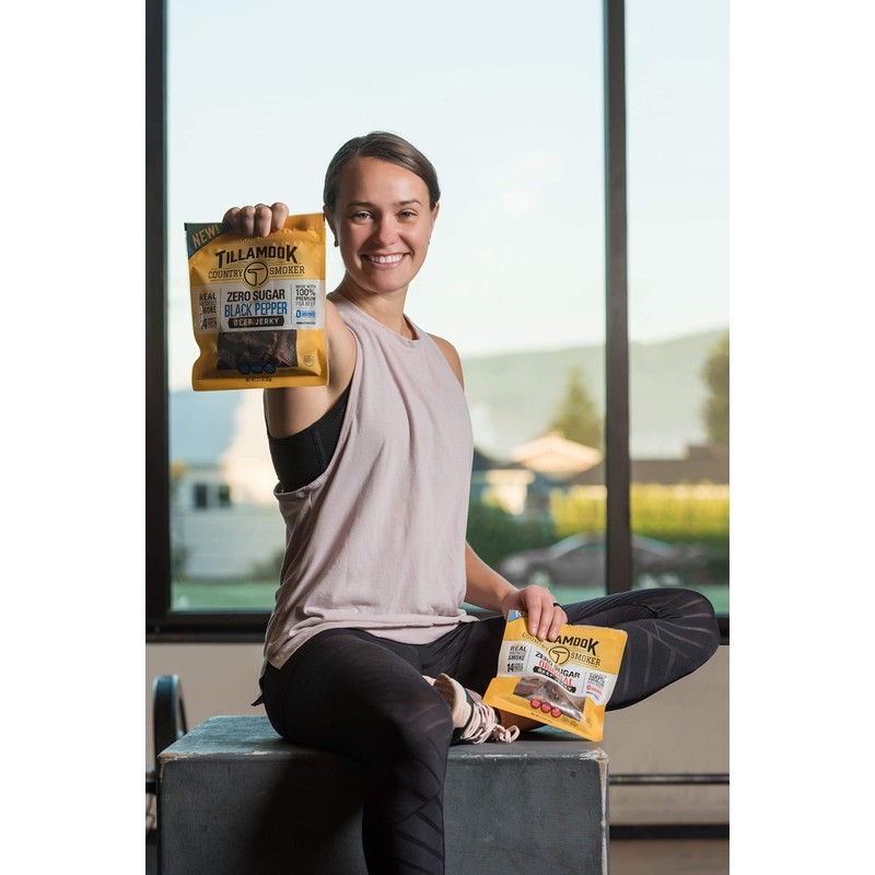 Tillamook Country Smoker Keto Friendly Zero Sugar Beef Jerky, Black