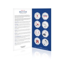 The Koin Club Best of British Blue Collection Limited Edition Silver Plated Coins - Set of 8