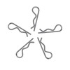 5 PCS Carbon Steel R Clips Spring Retaining Wire Hair