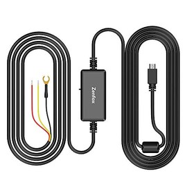 Zenfox Hardwire kit 3-Line Cable with Mini USB Port 12/24V Compatible, Low Voltage Protection for T3 Dash Cam