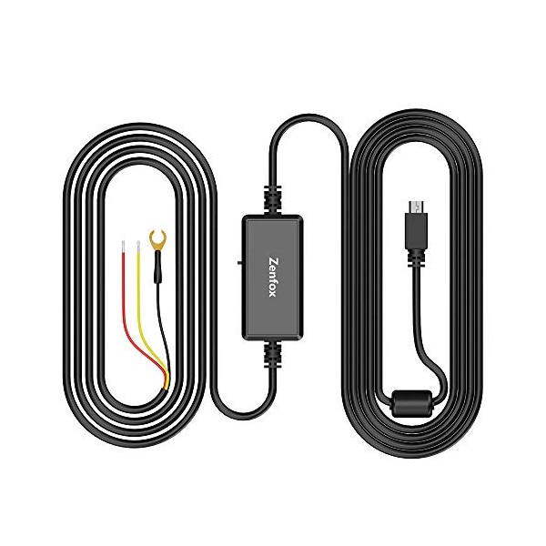 Zenfox Hardwire kit 3-Line Cable with Mini USB Port 12/24V