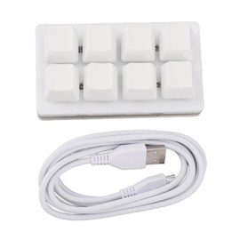 8 Key Keyboard Blue Switch Hot Swappable Copy Paste Shortcuts Mini Mechanical Keyboard for Work Rhythm Games