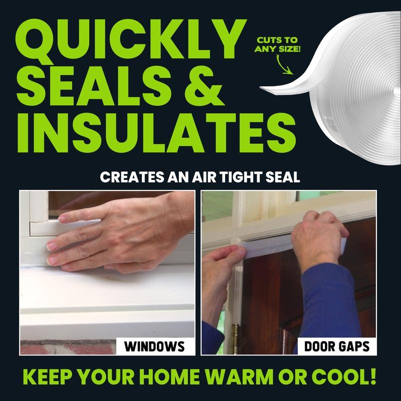 Alien Draft Seal Insulation Tape - Self-Adhesive Silicone Weather Stripping
