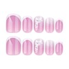 24Pcs Square Press on Nails Short Summer Fake Nails with