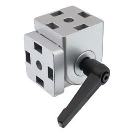 Mewutal Swivel Aluminum Extrusion Profile Hinge with Handle 4040 Series Pivot Aluminum Extrusion Pivot Joint Bracket Heavy Duty Pivot Joint Connector (40×40mm)
